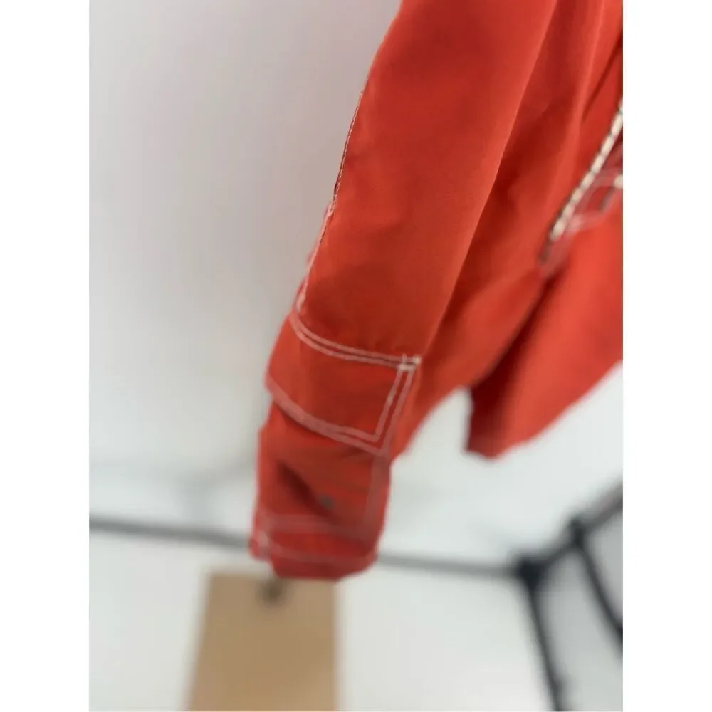 TOMMY BAHAMA Relax Mens Swim Shorts Orange Mesh Lined Drawstring Size Large